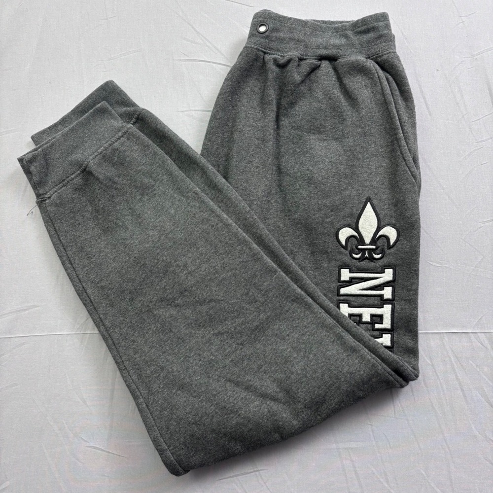 Classic New Orleans French Quarter Sweatpants Gray‎ Fleur De Lis Joggers Mens M